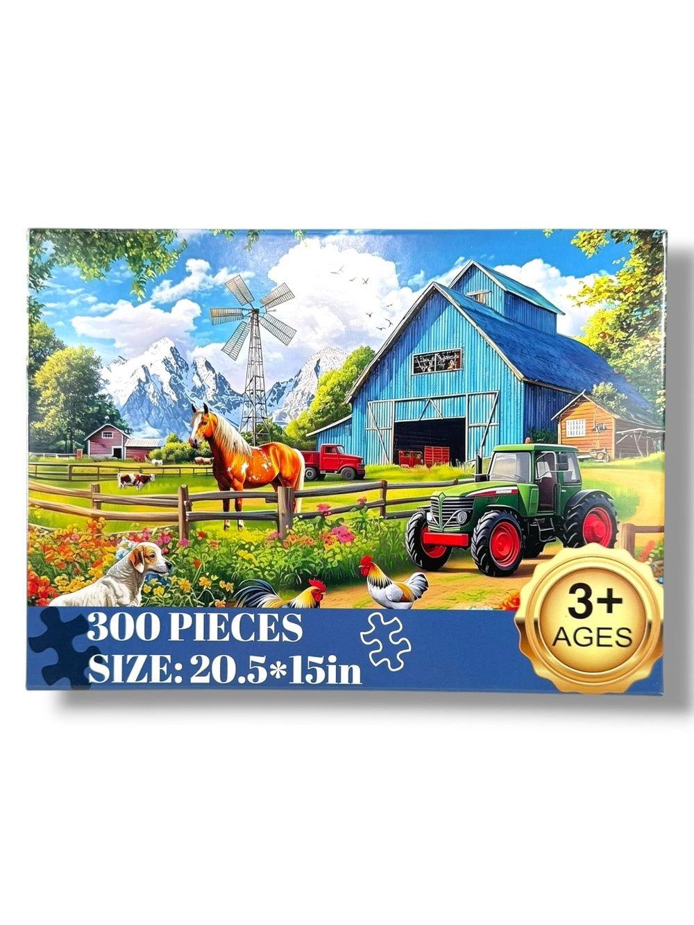 🧩 300 Piece Jigsaw Puzzle Beautiful Barn Scene Americana
